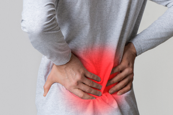 Patient receiving non-surgical herniated disc treatment in Orland Park IL for back pain and sciatica relief